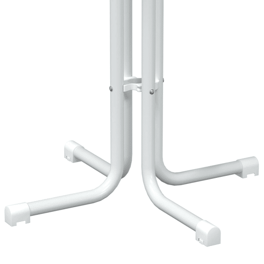 vidaXL Mesa de bar Ø80x110 cm derivados de madeira e aço branco