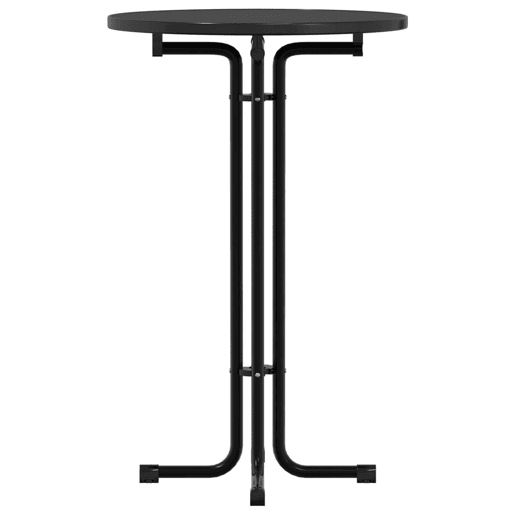 vidaXL Mesa de bar Ø70x110 cm derivados de madeira e aço preto vidaXL Mesa de bar Ø70x110 cm derivados de madeira e aço preto