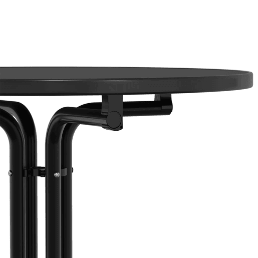 vidaXL Mesa de bar Ø70x110 cm derivados de madeira e aço preto vidaXL Mesa de bar Ø70x110 cm derivados de madeira e aço preto