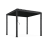 3x3m pérgola bioclimática de alumínio com lâminas ajustáveis, Triomphe 3x3m, Antracite, 301x301x250 cm
