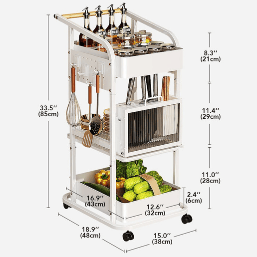 Rack de armazenamento multifuncional para cozinha Joybos
