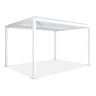 Pérgola bioclimática 3x4m alumínio e aço lâminas orientáveis, Palace 3x4m, Branco, 392x292x211 cm
