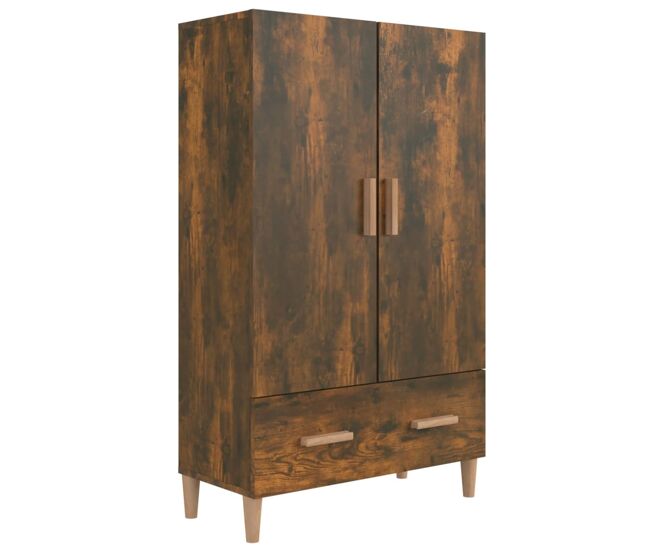 Vidaxl aparador madera contrachapada roble ahumado 70x31x115 cm