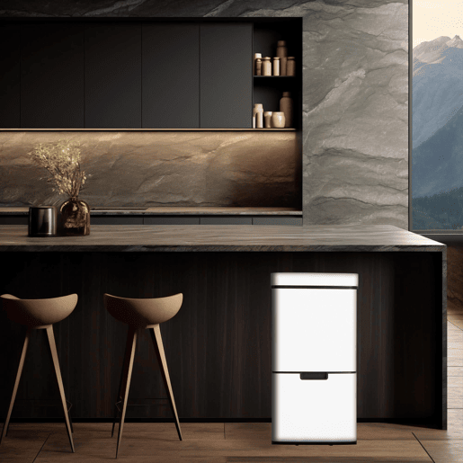 WELL HOME Lixeira 62L (37L+25L) com 2 compartimentos WELL HOME Lixeira 62L (37L+25L) com 2 compartimentos
