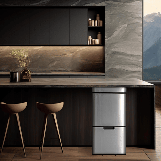 WELL HOME Lixeira 72L (47L+25L) com 2 compartimentos WELL HOME Lixeira 72L (47L+25L) com 2 compartimentos