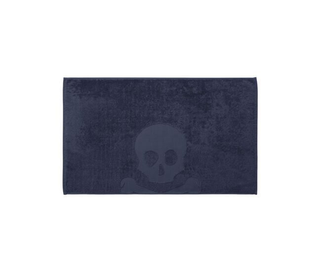Alfombra de baño calavera azul marino scalpers home