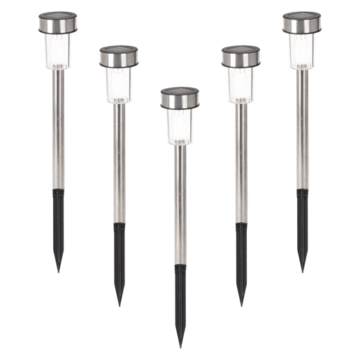 Well Home Conjunto de 5 luzes solares Ø4,6cm em aço inoxidável