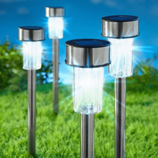 Well Home Conjunto de 5 luzes solares Ø4,6cm em aço inoxidável