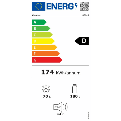 Frigorífico Combinado Cecotec Bolero CoolMarket Combi 250