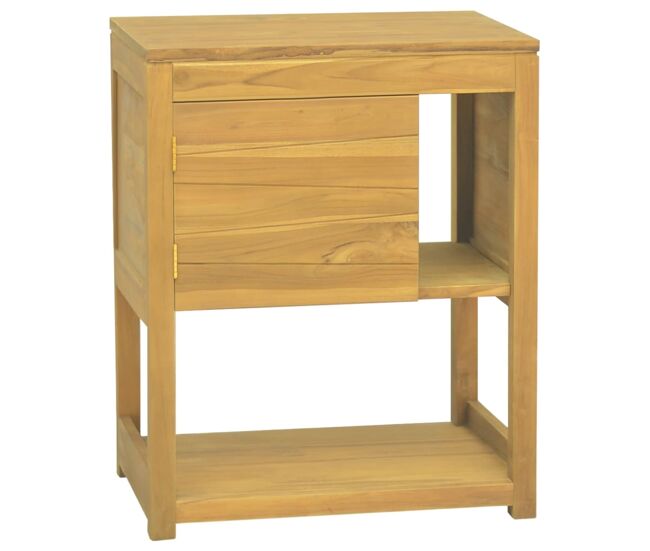 Vidaxl mueble de baño madera maciza de teca 60x40x75 cm