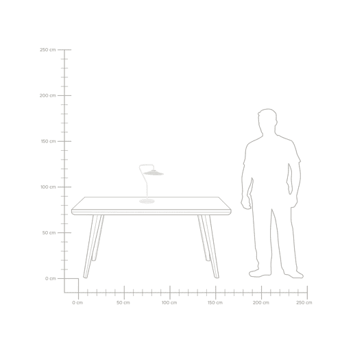 Candeeiro de mesa GALETTI Metal Branco Candeeiro de mesa GALETTI Metal Branco