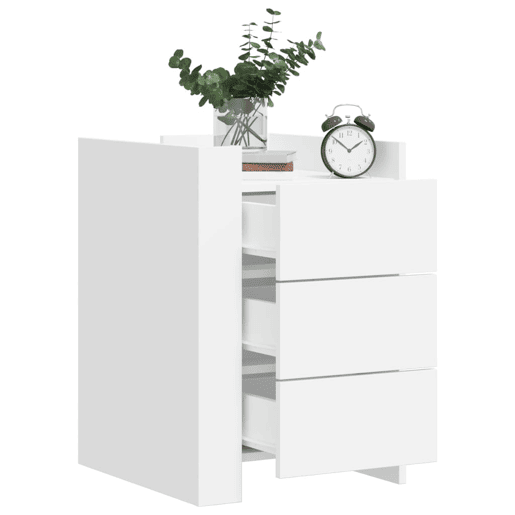vidaXL Mesa de cabeceira 45x50x65 cm derivados de madeira branco vidaXL Mesa de cabeceira 45x50x65 cm derivados de madeira branco
