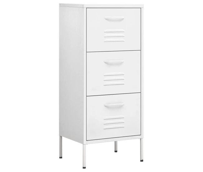 Vidaxl armario de almacenamiento acero blanco 42,5x35x101,5 cm