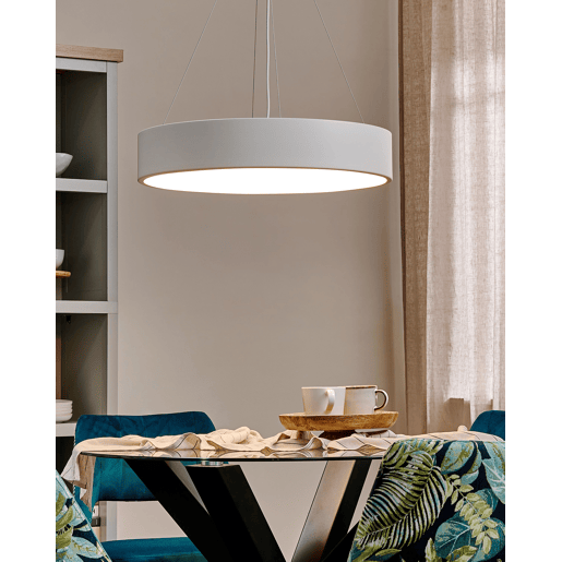 Candeeiro LED suspenso BALILI Metal Branco