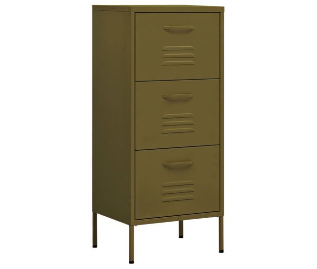 Vidaxl armario de almacenamiento acero verde oliva 42,5x35x101,5 cm