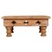 Mesa centro de madera tallada acabado artesanal 33x33 Mesa centro de madera tallada acabado artesanal 33x33 Multicolor