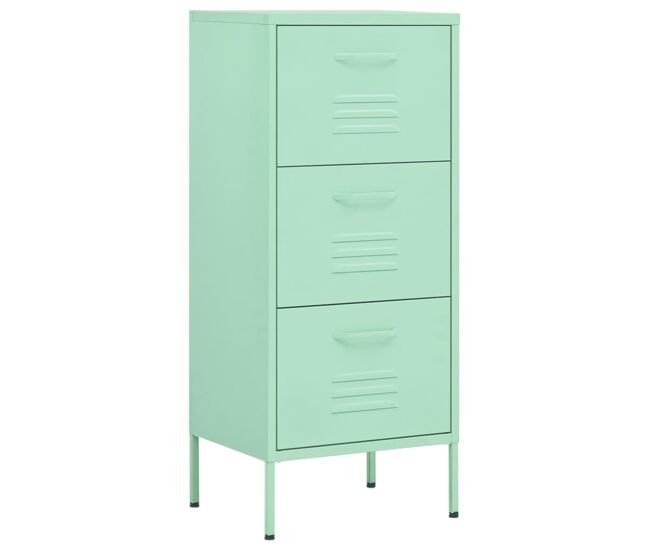 Vidaxl armario de almacenamiento acero verde mint 42,5x35x101,5 cm