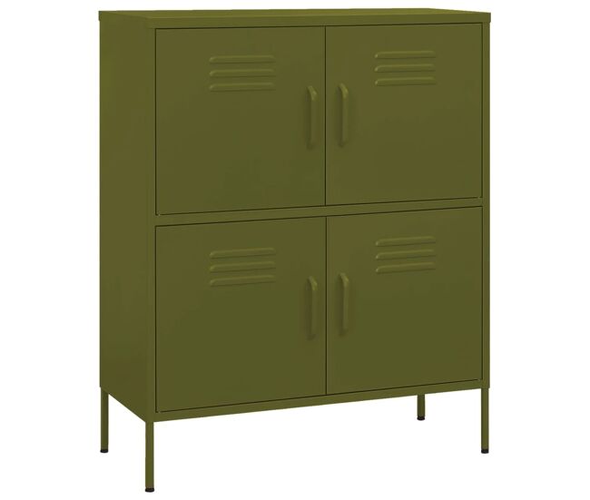 Vidaxl armario de almacenamiento acero verde oliva 80x35x101,5 cm