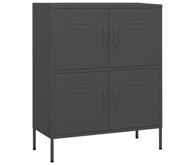 Vidaxl armario de almacenamiento acero gris antracita 80x35x101,5 cm