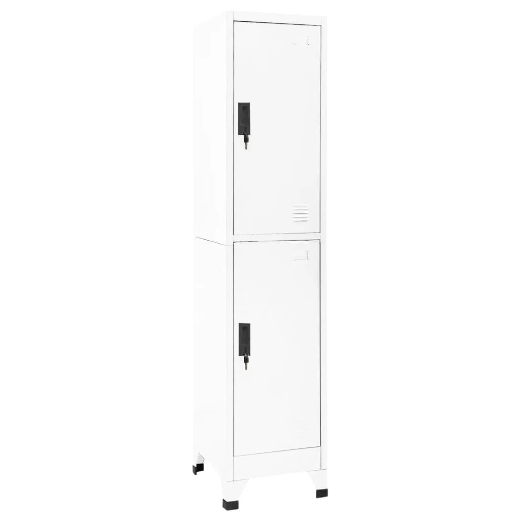 Vidaxl taquilla de acero blanco 38x45x180 cm
