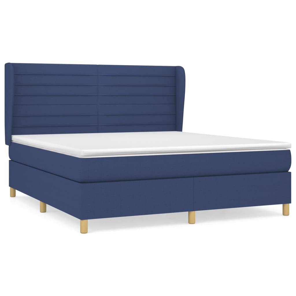 Cama box spring 160x200 Azul