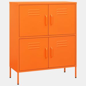 vidaXL Armário de arrumação aço 80x35x101,5 cm laranja