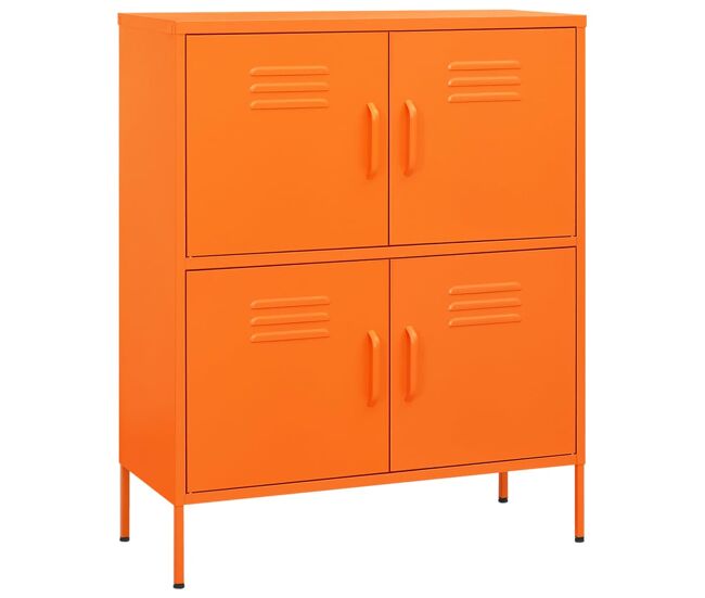 Vidaxl armario de almacenamiento acero naranja 80x35x101,5 cm