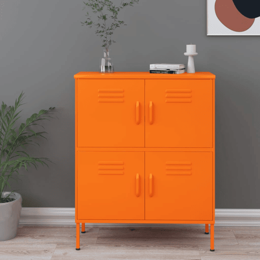 vidaXL Armário de arrumação aço 80x35x101,5 cm laranja vidaXL Armário de arrumação aço 80x35x101,5 cm laranja