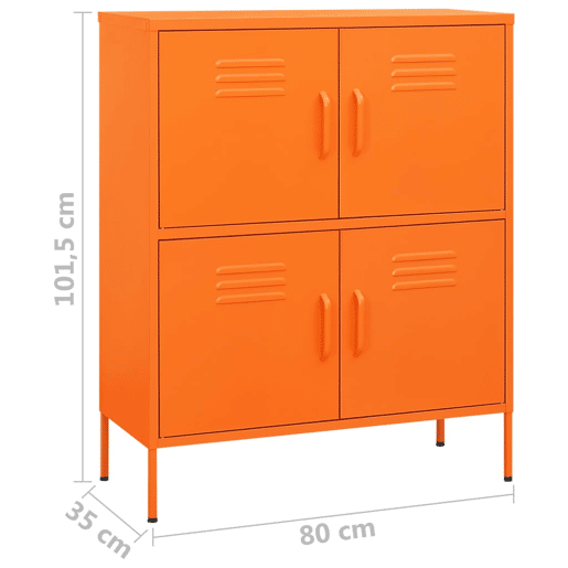 vidaXL Armário de arrumação aço 80x35x101,5 cm laranja vidaXL Armário de arrumação aço 80x35x101,5 cm laranja