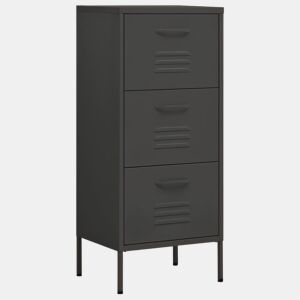vidaXL Armário de arrumação aço 42,5x35x101,5 cm antracite