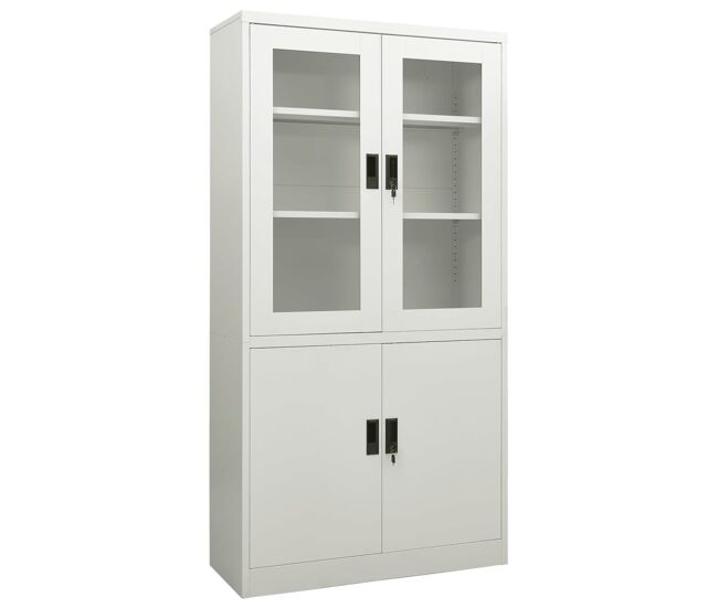 Vidaxl armario de oficina de acero gris claro 90x40x180 cm