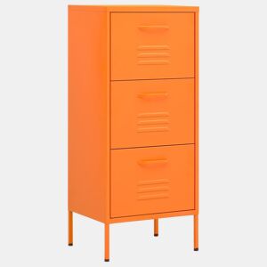 vidaXL Armário de arrumação aço 42,5x35x101,5 cm laranja