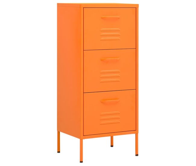 Vidaxl armario de almacenamiento acero naranja 42,5x35x101,5 cm