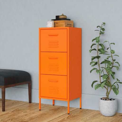 vidaXL Armário de arrumação aço 42,5x35x101,5 cm laranja vidaXL Armário de arrumação aço 42,5x35x101,5 cm laranja