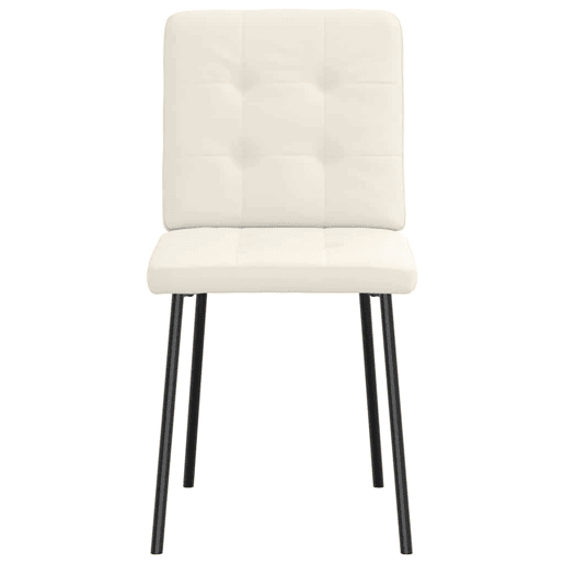 vidaXL Cadeiras de jantar 2 pcs veludo cor creme vidaXL Cadeiras de jantar 2 pcs veludo cor creme