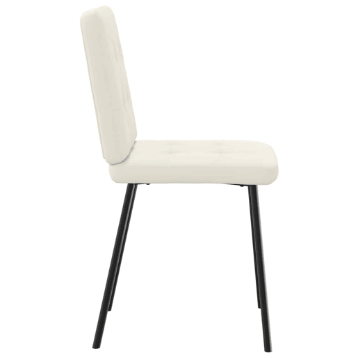 vidaXL Cadeiras de jantar 2 pcs veludo cor creme vidaXL Cadeiras de jantar 2 pcs veludo cor creme