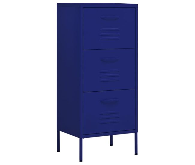 Vidaxl armario de almacenamiento acero azul marino 42,5x35x101,5 cm