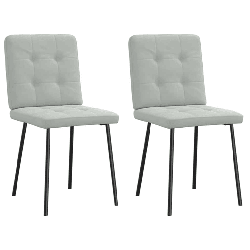 vidaXL Cadeiras de jantar 2 pcs veludo cinzento-claro vidaXL Cadeiras de jantar 2 pcs veludo cinzento-claro