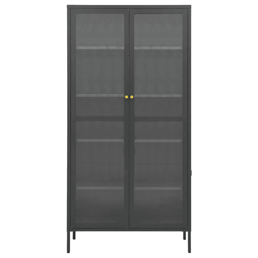 vidaXL Vitrine 90x40x180 cm vidro temperado e aço antracite vidaXL Vitrine 90x40x180 cm vidro temperado e aço antracite