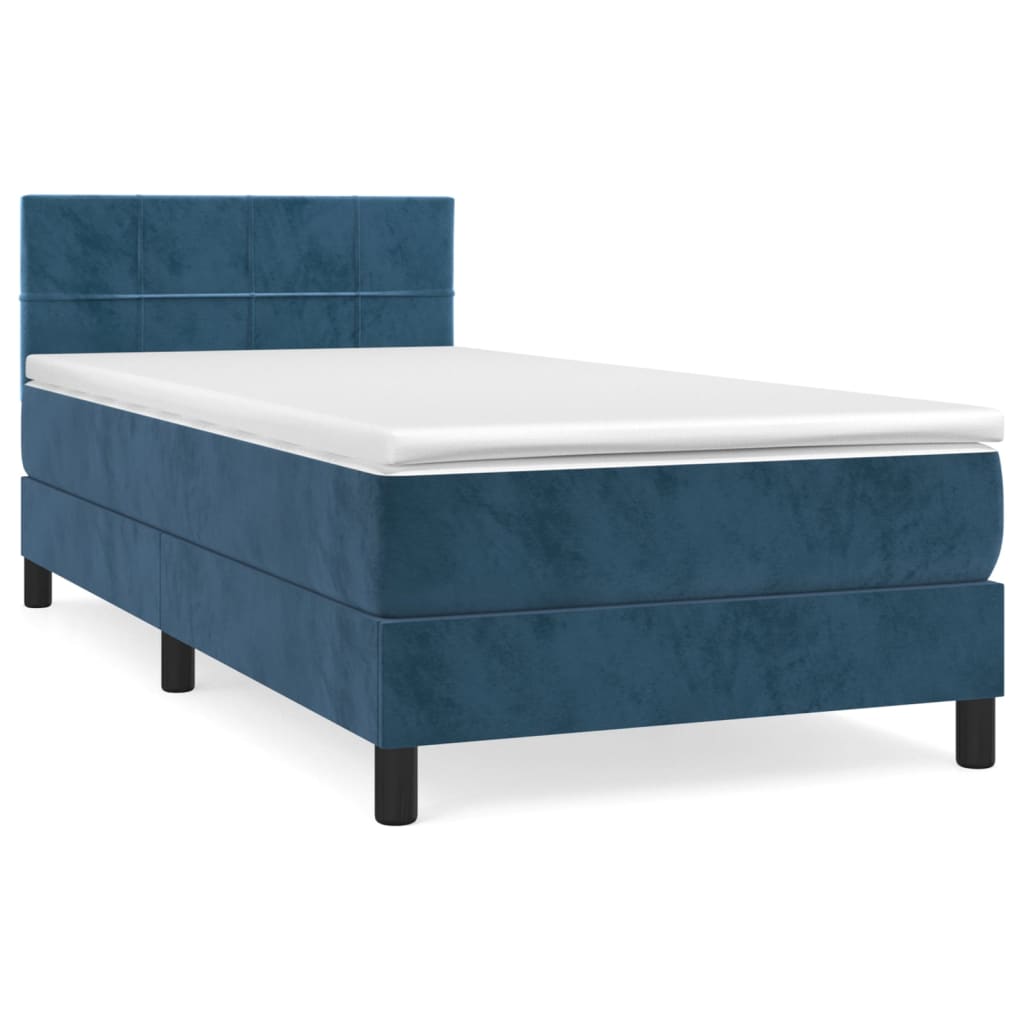 Cama box spring 100x200 Azul