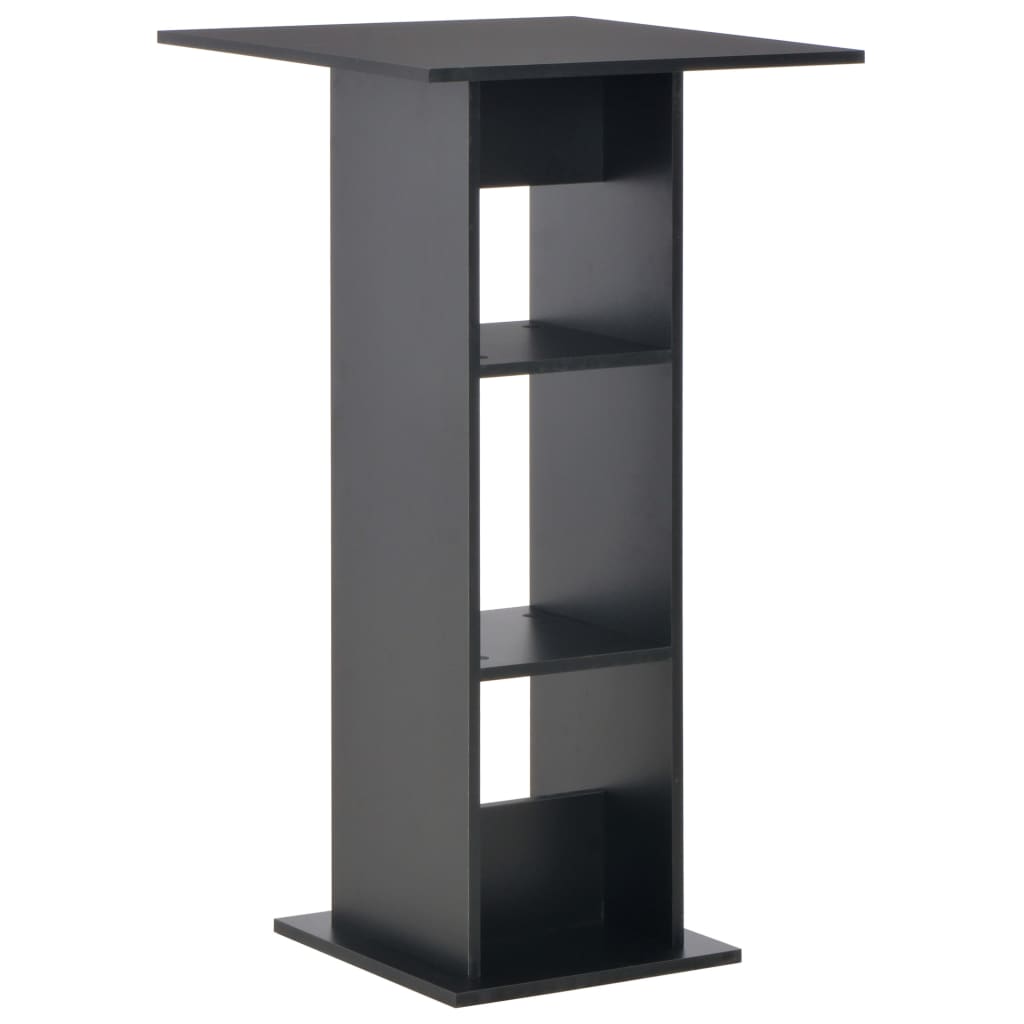 Vidaxl mesa de bar color negro 60x60x110 cm
