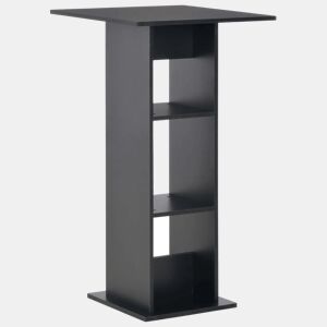 vidaXL Mesa de bar 60x60x110 cm preto