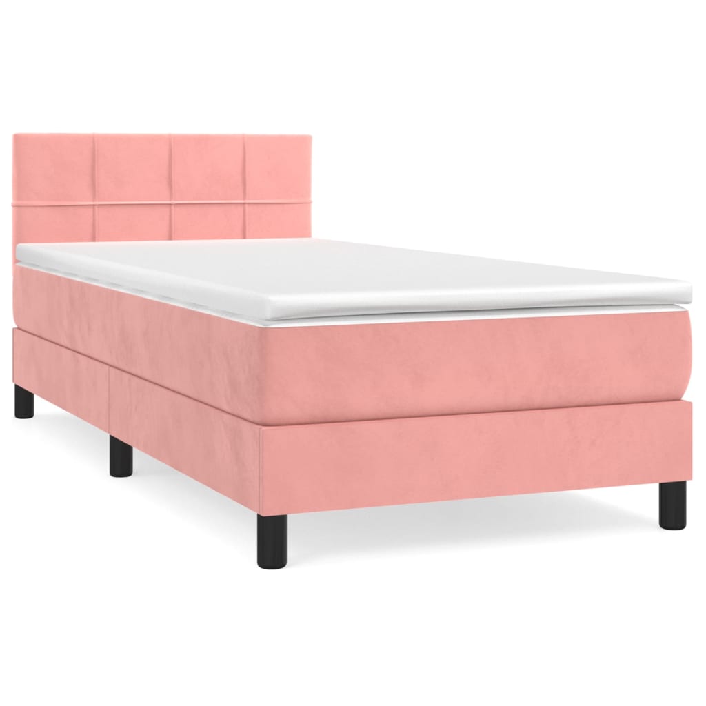 Cama box spring 100x200 Rosa