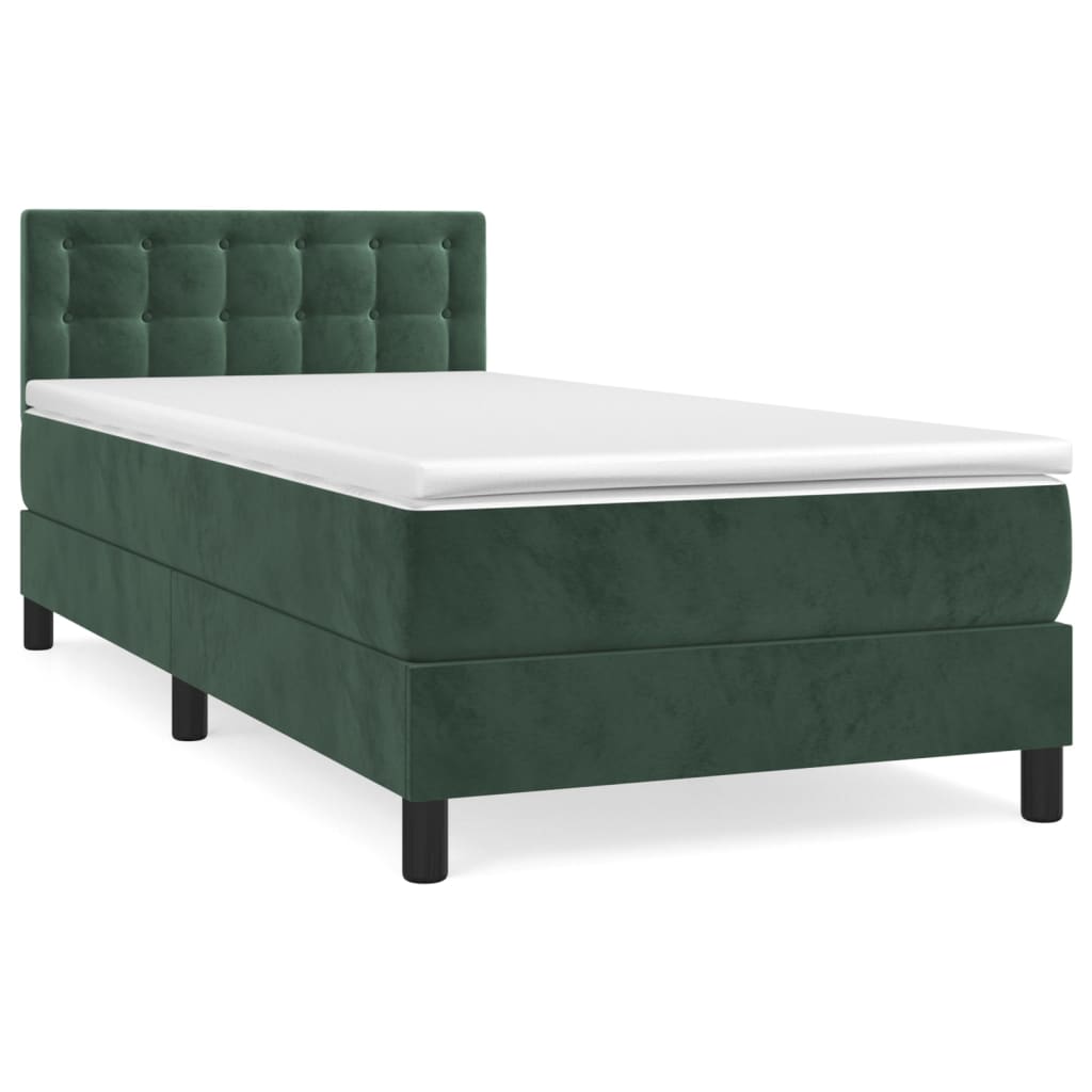 Cama box spring 100x200 Verde