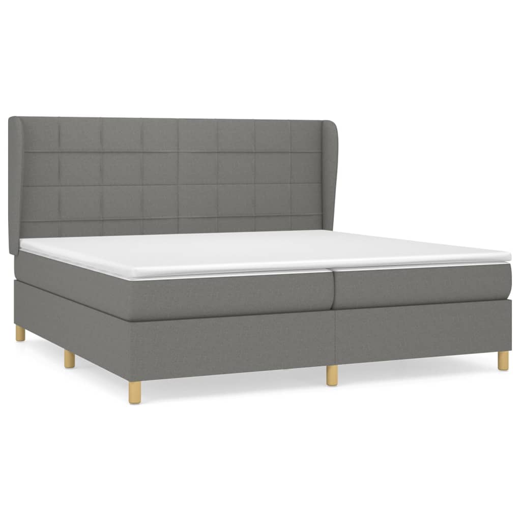 Cama box spring 200x200 Gris Oscuro