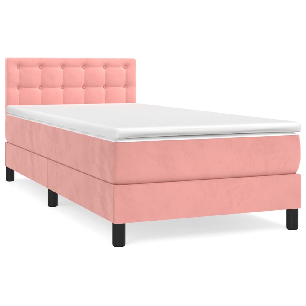 Cama box spring 100x200 Rosa