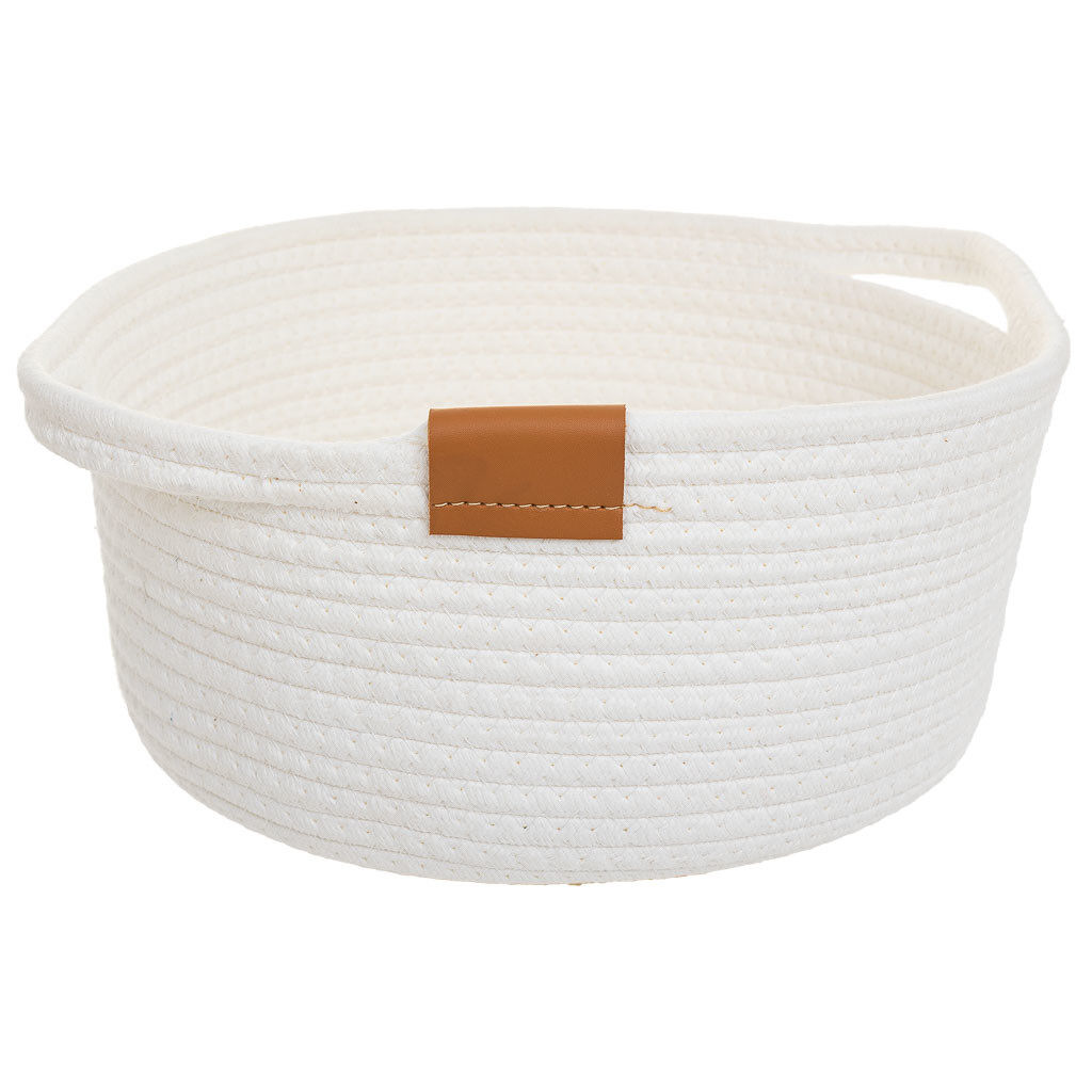 Cesto de algodón en blanco d37x15