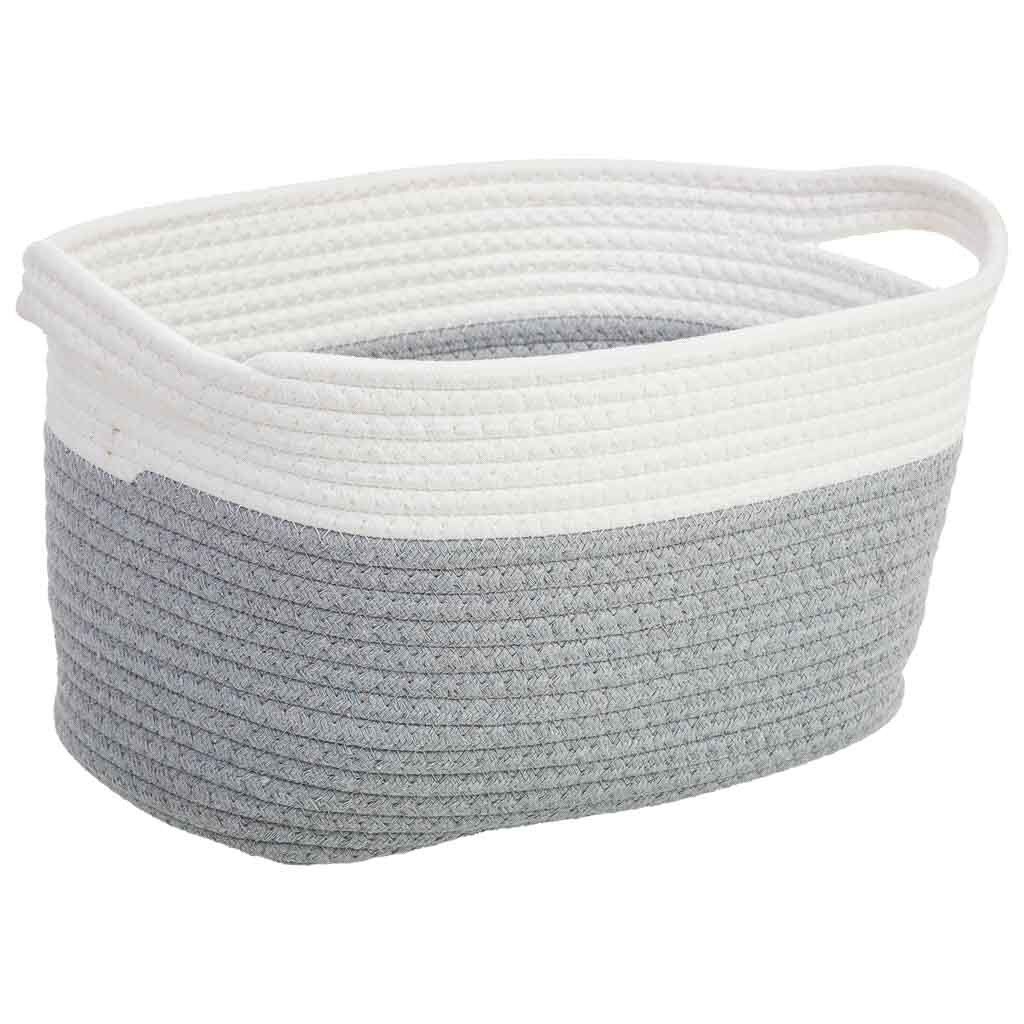 Cesto trenzado de cuerda de algodón 33x24x20