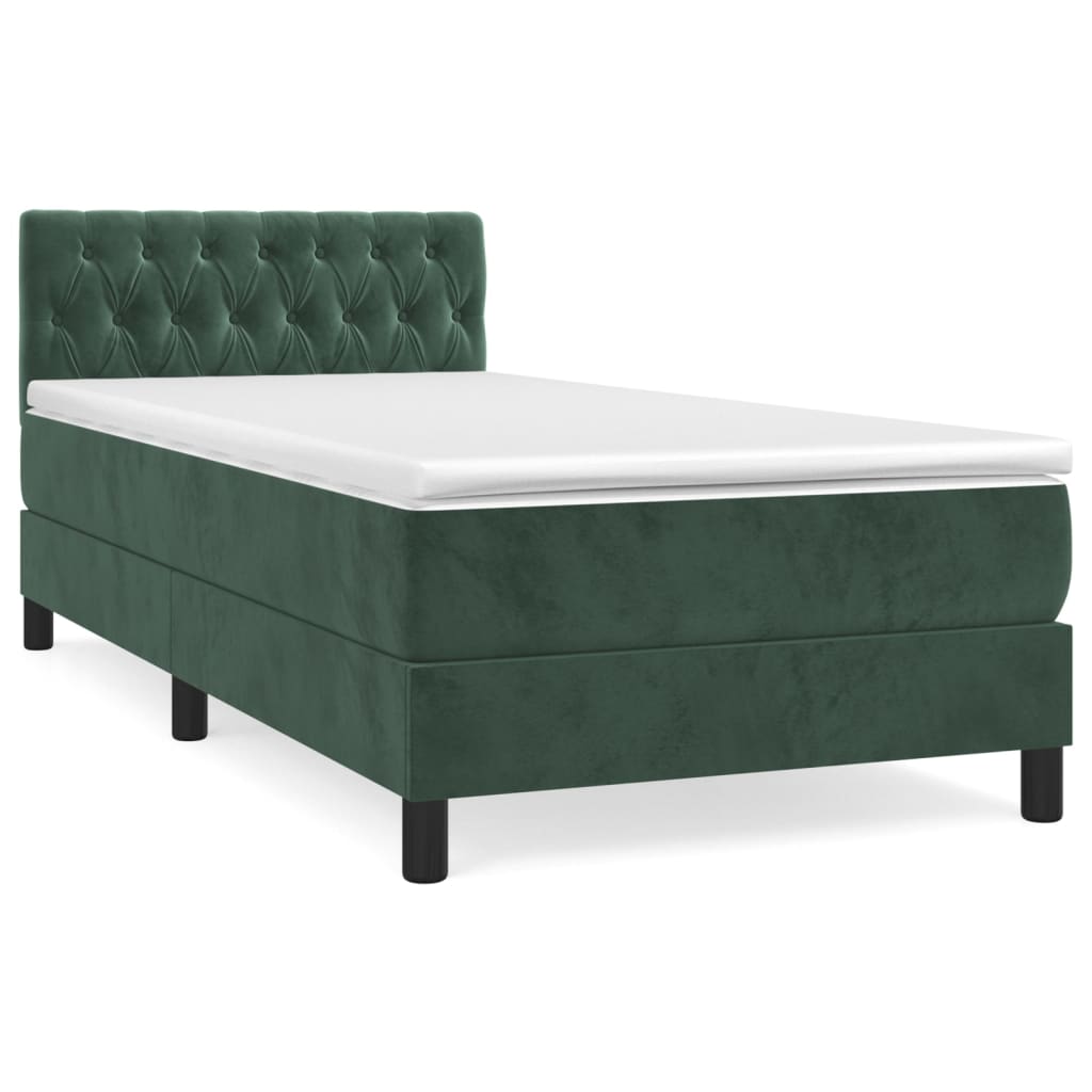 Cama box spring 90x200 Verde