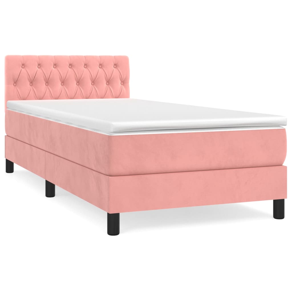 Cama box spring 90x200 Rosa